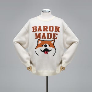 2024F/w BARON - 시바견 자수 니트 (3컬러)