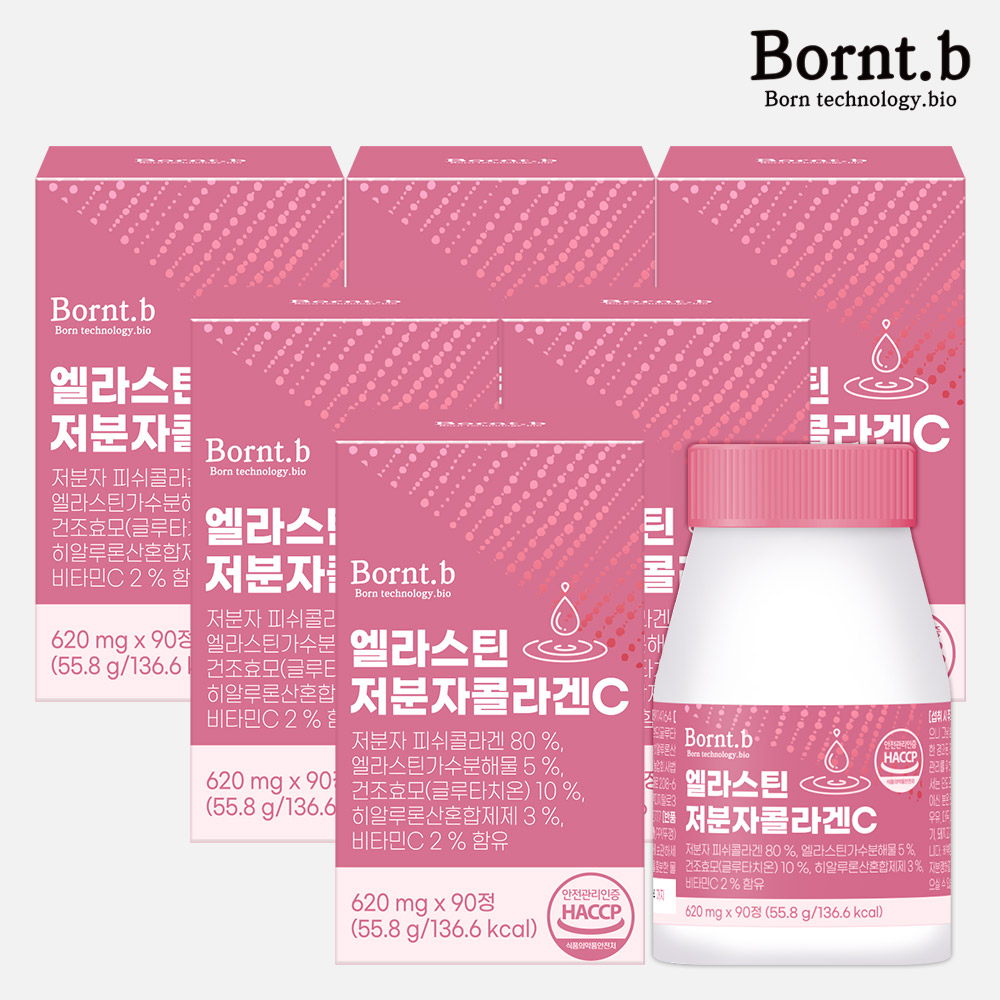 <b>본트비</b> 엘라스틴 저분자콜라겐C 90정, 6개