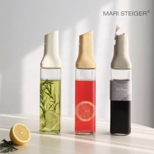 [3종세트] 기울이면 자동오픈 사각 글라스 오일병 500ml 양념 소스 디스펜서