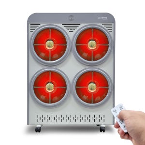 캐로스 하이라이트 전기히터 4구 업소용 산업용 사무실 난방기 온풍