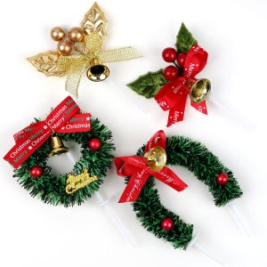 대용량 크리스마스 도매 파티 케이크 X-MAS 리스 토퍼 단품 세트