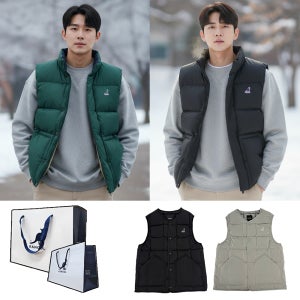 [백화점판] 캉골 패딩 조끼 퀼팅 베스트 남녀공용 여행 캠핑 조끼 선물포장