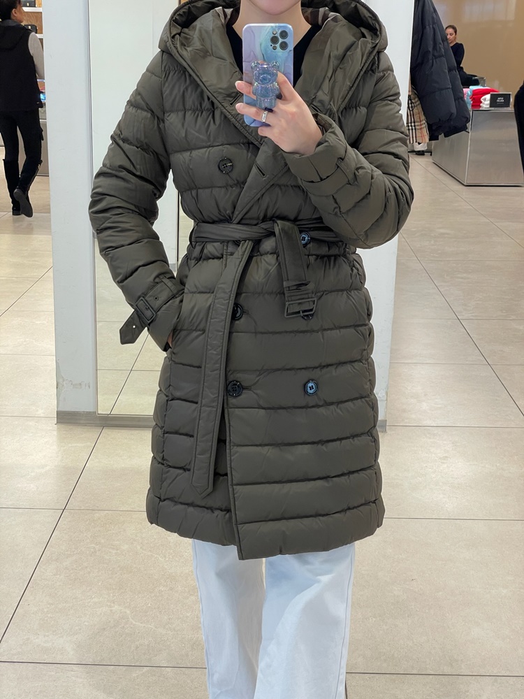 [영국아울렛] 버버리 WITLEY 덕 다운 롱 패딩 점퍼 DARK MILITALY 80911111