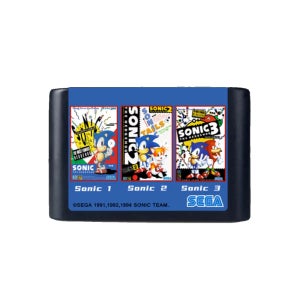 MD Sega 게임 카트리지 Sonic the Hedgehog 합본 소닉 123 컬렉션 원본