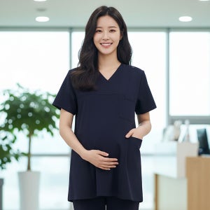 간호사 임부복 빅사이즈 임산부 병원 유니폼 스판 간호복 오드리