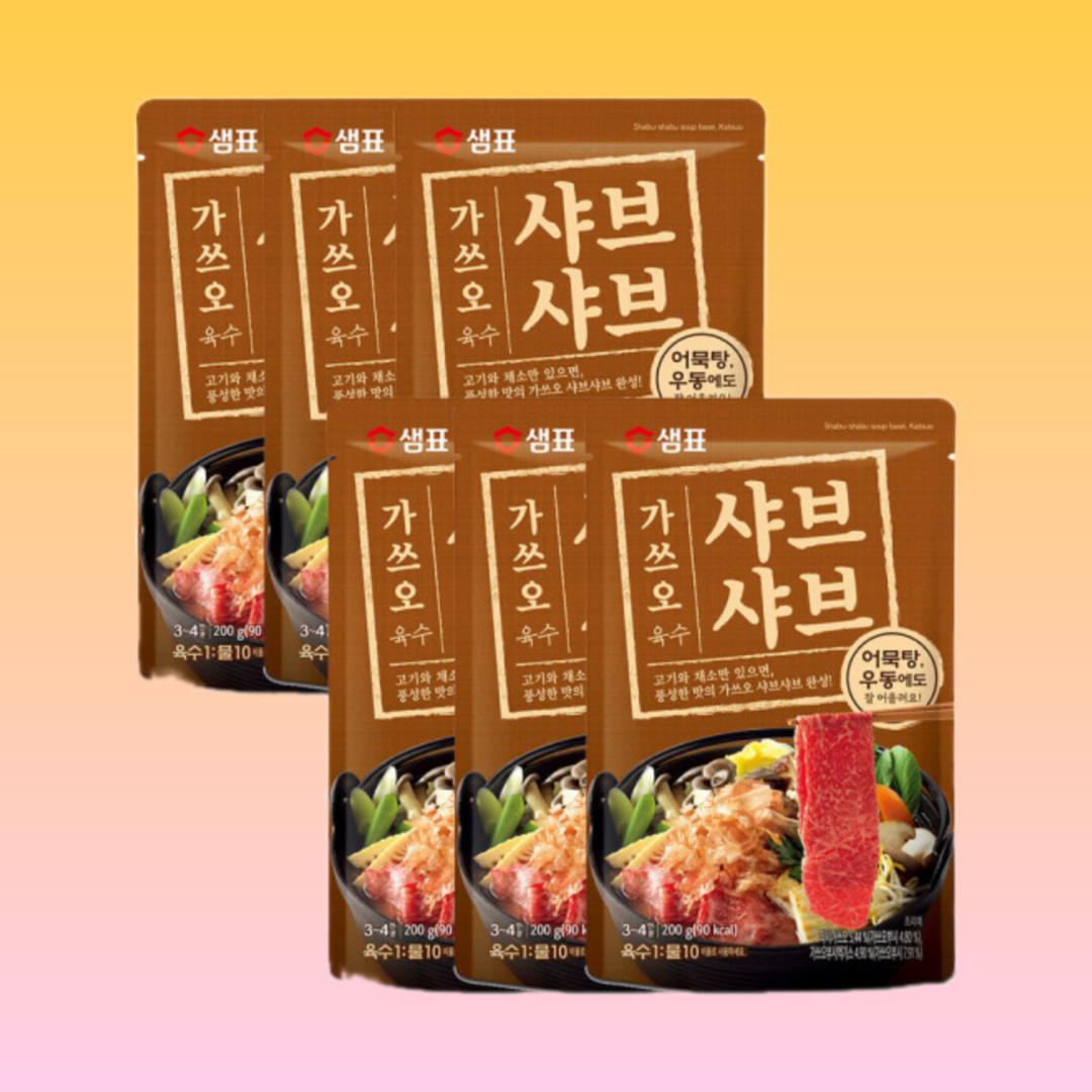 샤브샤브육수 샘표 가쓰오 샤브샤브 육수 200g x 6개