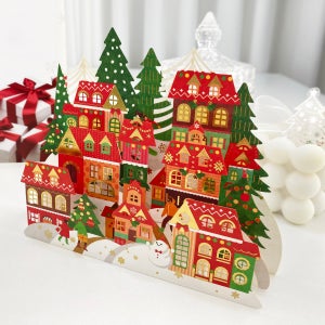 크리스마스 마을 팝업카드 (CP-004)