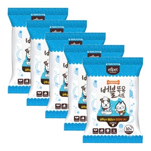 반려견 개 강아지 NEW 에티펫 버블목욕시트 휴대용 10매 x5