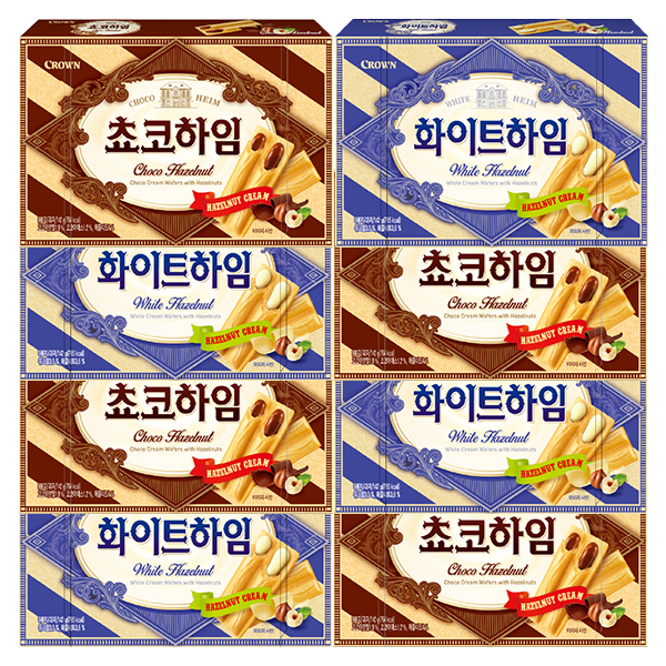 크라운 쵸코하임+화이트하임 8개 초코