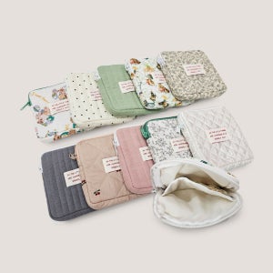 생리대 파우치 천 면 주머니 사각 소형 여행용 화장품 메이크업 미니