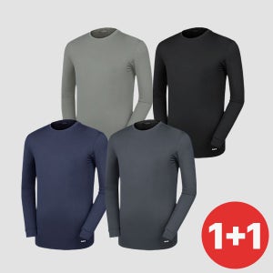 1+1 남성 겨울 작업복 긴팔 기모 등산복 빅사이즈 기능성 상의 (KP4OP3LT064M)