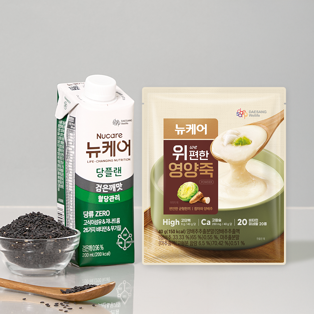 <b>대상웰라이프</b> 뉴케어 당플랜 검은깨맛 200 mL 30팩+위(we)편한 영양죽 1포 균형영양식