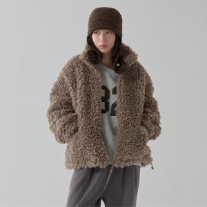 오버핏 스너글 페이크퍼자켓 양털뽀글이자켓