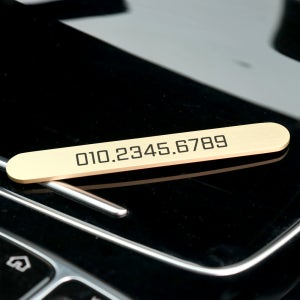 슬림 메탈 주차번호판 골드샤틴 주차알림판 전화번호판