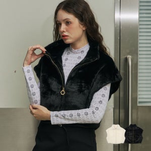 페르시안캣 퍼 밍크 여성용 베스트 (P44FVE01)