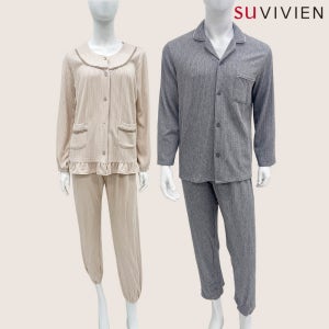 수 비비안 극세사 밍크기모 파자마 여성 남성 이지웨어 여자 남자 홈웨어 커플 파자마