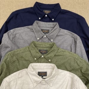 빔즈 플러스 버튼다운 플란넬 솔리드 셔츠 38-11-0203-139 25AW