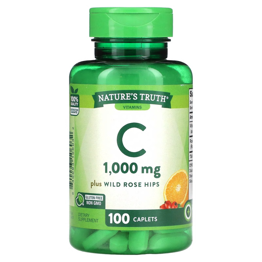 <b>네이처스트루 비타민C</b> 플러스 와일드 로즈힙 1000mg 100캡슐