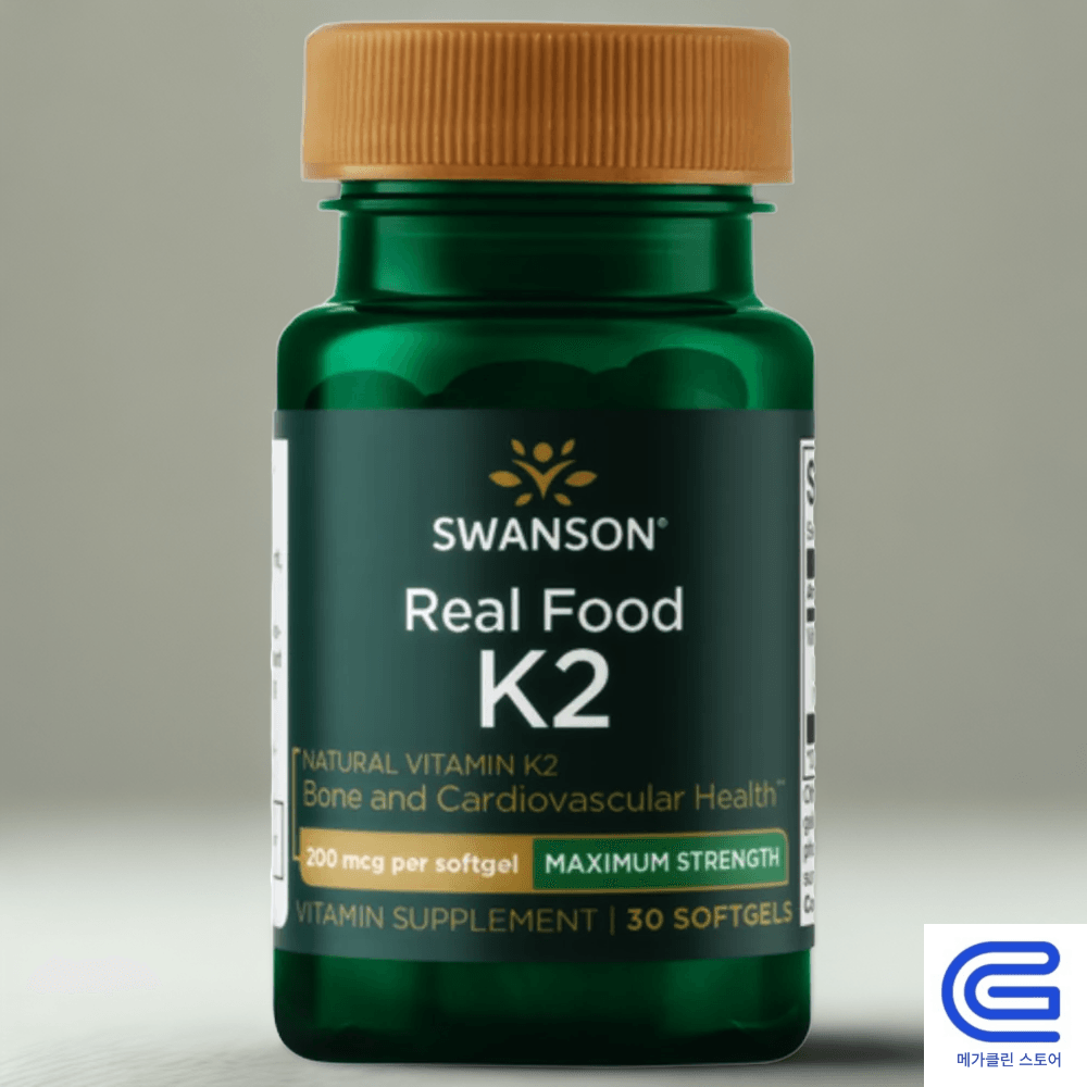 스완슨 리얼 <b>푸드 비타민 K2</b> 200mcg 30정 멕시멈스트랭스