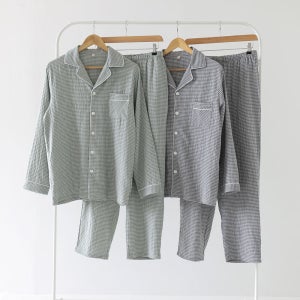 남자 순면 긴팔 체크잠옷 봄 가을 파자마 빅사이즈 수면잠옷