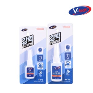 브이텍 강력 순간 접착제 5g 금속 플라스틱 아크릴 목재 가죽 본드