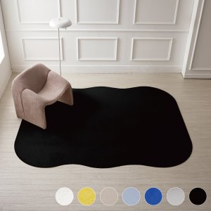 트리니티 허밍 워셔블 비정형 러그 6size 블랙 100x150cm