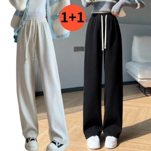 1+1 기모 와이드 골덴바지 코듀로이팬츠 고무줄바지 밴딩