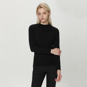 데니스골프 여성 모크넥 베이스레이어 긴팔티블랙 NAPFLTH067