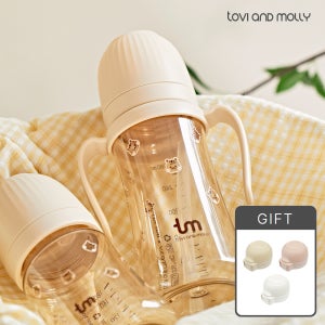 [토비앤몰리] 1+1 돗람이 아기 유아 어린이집 이유식 빨대컵 280ml