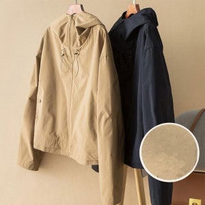 여성 봄 가을 가벼운 무지 경량 하이넥 심플 야상 자켓 집업 후드 점퍼 T122