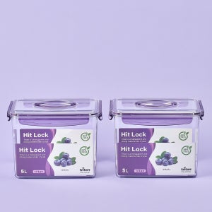 에코센스 히트락 올트라이탄 밀폐용기 대형 핸들형 직사각 5000ml x 2개