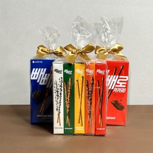 롯데 빼빼로데이 5개 묶음 수제포장 선물세트