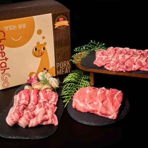 치타고 무항생제 한돈 선물세트 홈파티용 삼겹 목심 앞다리살 1.5kg (각 500g)