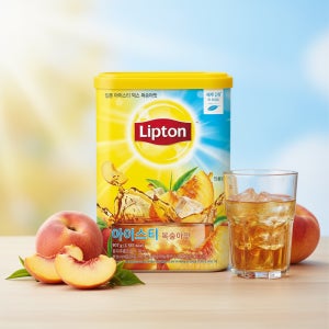유니레버 립톤 아이스티 복숭아 907g 가루 분말 홍차 파우더 분말