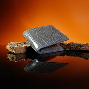 [한정판]프랑스 HCP 엘리게이터 악어 세로절개형 패턴 인피니토 주문제작 악어가죽 반지갑