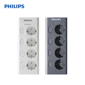 필립스 고용량 맥스 개별 스위치 멀티탭 서지보호 과부하차단 4구 2M 화이트