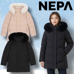 네파 패딩 여성 중기장 가벼운 패딩 점퍼 구스 폭스퍼 프리미아 다운자켓 7K82066