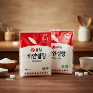삼양사 큐원 하얀 설탕 3kg 6봉 백설탕