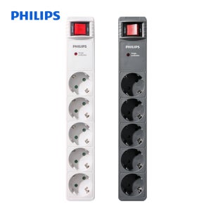 필립스 서지보호 프로 고용량 멀티탭 과부하차단 안전 접지 5구 2M