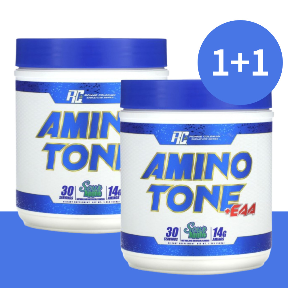 <b>로니콜먼</b> EAA <b>운동전</b> 헬스 에너지 부스터 필수 아미노산 사워 애플 맛 540g(1+1)