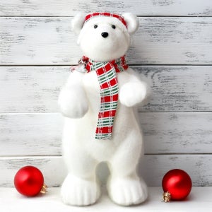 서있는 북극곰 인형 (레드/특대) 겨울장식 크리스마스 소품