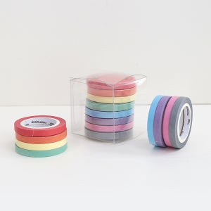 모모마테 슬림 단색 마스킹테이프 세트