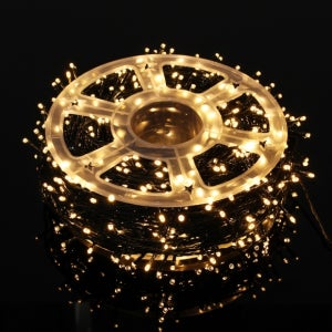 지니전구 100M 1000구 방수형 녹색선 웜색(전구색)