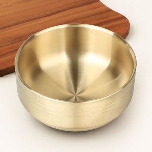 티타늄 고궁 탕기 17cm 업소용 이중 스텐 국그릇 국대접 탕그릇