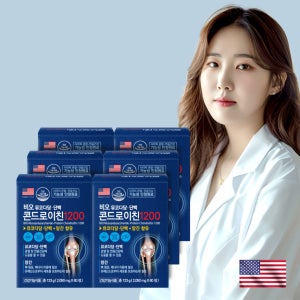 비오 뮤코다당단백 콘드로이친1200 우슬 관절 연골 영양제 콘드레이친 60정, 6개