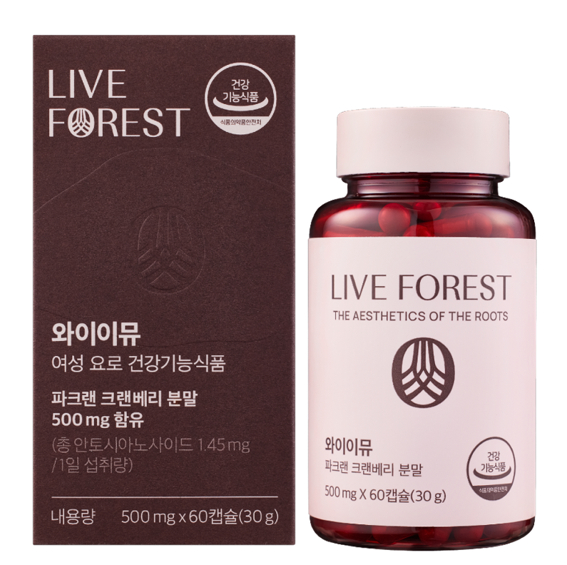 라이브포레스트 요로영양제 크렌베리 와이이뮤 1box