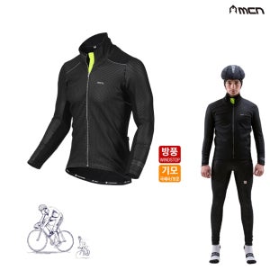 MCN 겨울 자전거 져지 방한 기모 방풍 자켓 동계 사이클상의