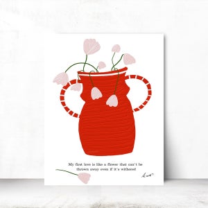 마지아갤러리 오드리용 꽃그림 캔버스그림 인테리어액자 벽장식 현대작가 S 31x41cm