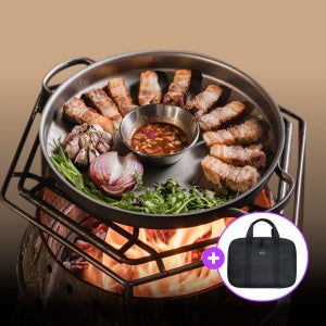 800도씨 티타늄 캠핑 그리들 30cm 가방 세트