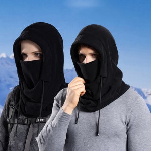 KC인증 바라클라바 후리스 후드 넥워머 방한모자 마스크 모자 목도리 귀마개 골프 겨울
